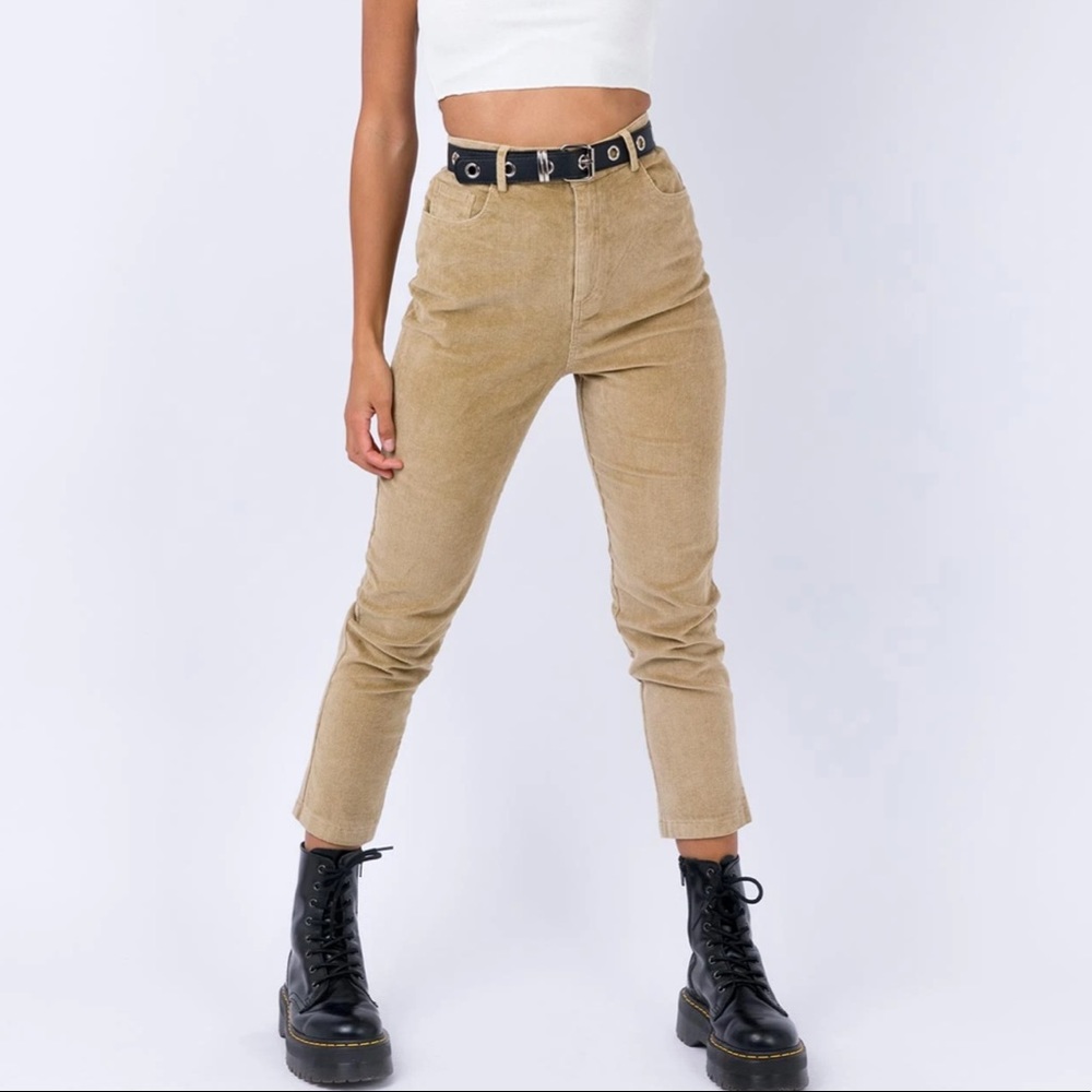 Princess Polly Tan Corduroy Pants